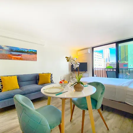 Cozy Studio At Bamboo Hotel Close To Waikiki Beach